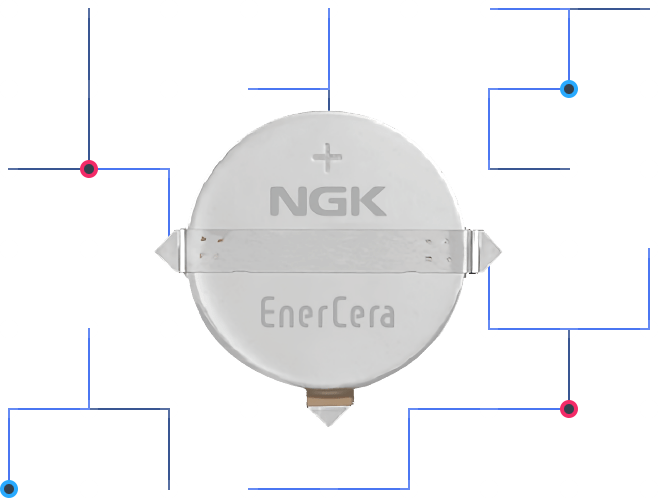 超小型、超薄充电电池 EnerCera Coin